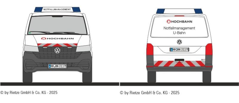 VW T6.1 Wagen 5117 "Hochbahn Hamburg" Betriebslenkung U-Bahn