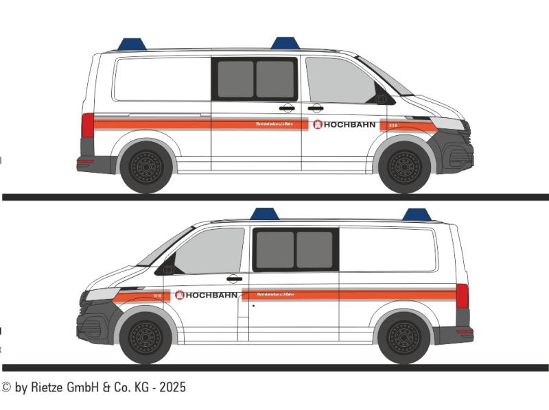 VW T6.1 Wagen 5118 "Hochbahn Hamburg" Betriebslenkung U-Bahn