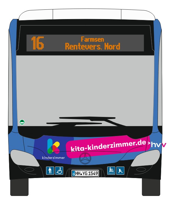 MB Citaro C2G Hochbahn „KITA-Kinderzimmer“ 16 - Farmsen MB Citaro C2G Hochbahn „KITA-Kinderzimmer“ 16 - Farmsen
