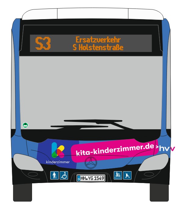 MB Citaro C2G Hochbahn „KITA-Kinderzimmer“ S3 - Ersatzverkehr MB Citaro C2G Hochbahn „KITA-Kinderzimmer“ S3 - Ersatzverkehr