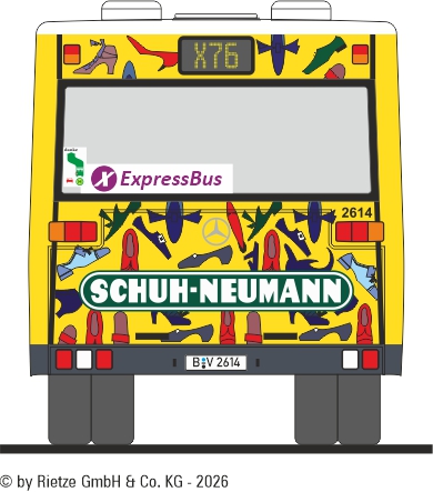 MB O405 GN - BVG Wagen 2614 Linie X76 · Walther-Schreiber-Platz